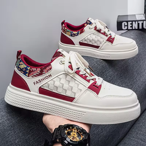 2025 New Trendy Versatile Sports Casual Shoes Non-slip <b>Platform</b> Men's Flat Board Shoes High-quality leather sports Shoes - Product Image 3