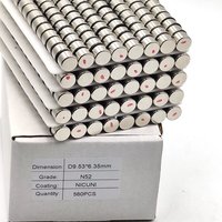 Aimants ronds super puissants de 3/8 po de diamètre x 1/4 po d'épaisseur, aimant en disque Ndfeb N52