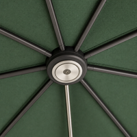 Parasol de terrasse cantilever incurvé de 3,5x3,5m avec mât en aluminium et base carrée pour hôtel, piscine, jardin, villa, cour – Vente en gros