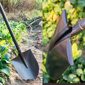 Manganese Steel Shovel <b>Garden</b> Spade 2mm Thick 1200mm Handle Electrophoretic Coating Agricultural Horticulture Use - Product Image 4