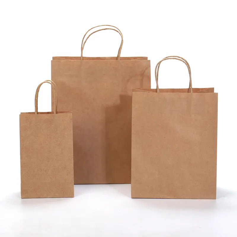 도매 사용자 정의 인쇄 저렴한 쇼핑 재활용 갈색 크래프트 종이 가방 식료품