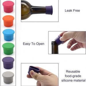 Cork Sparkling Leak-Proof Personalized Customized Wedding Favors Zinc Alloy Shooting Silicone Wine <b>Bottle</b> Beer Cap <b>Stopper</b> - Product Image 4