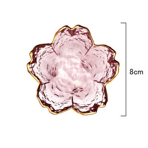 Assiette à salade décorative en <span class=keywords><strong>verre</strong></span> avec incrustation dorée cerise, mini-bol à fruits, vaisselle <span class=keywords><strong>de</strong></span> <span class=keywords><strong>cuisine</strong></span> - Product Image 5