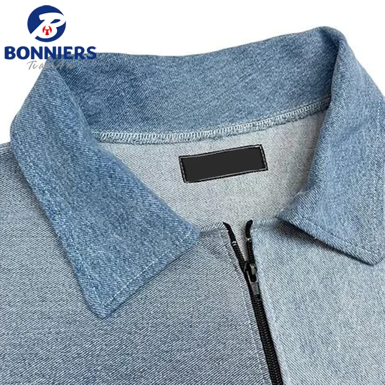 OEM/ODM erkekler gömlek kısa kollu gömlek erkekler Denim sıkıntılı T-shirt fabrika Custom Made pamuk pazen kumaş dijital baskı