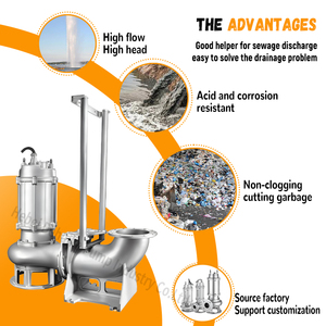 <span class=keywords><strong>Pompe</strong></span> submersible électrique WQ DEHUIKE en acier inoxydable 304 <span class=keywords><strong>de</strong></span> 8 pouces pour drainage <span class=keywords><strong>de</strong></span> chantier et fosses septiques d'hôtels, anti-colmatage - Product Image 5