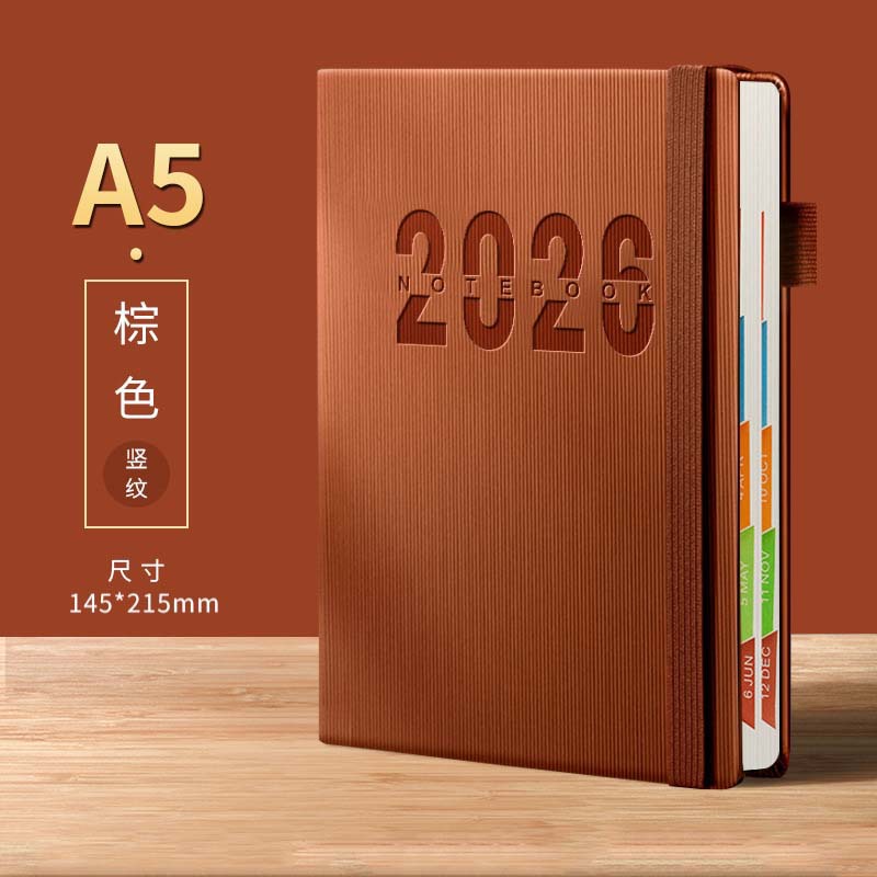 Nuova versione 2026-a5/marrone/righe verticali