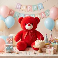 Boneka Beruang Merah Raksasa Kustom dengan Hati 'I Love You' |   Boneka Plush Besar Grosir untuk Hari Valentine & Ulang Tahun