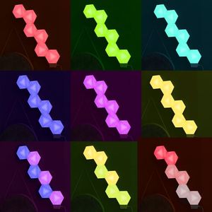 Smart App <b>Remote</b> <b>Control</b> LED Hexagon <b>Lights</b> RGB Color Changing Wall Sconces Music Sync Gaming <b>Light</b> - Product Image 6