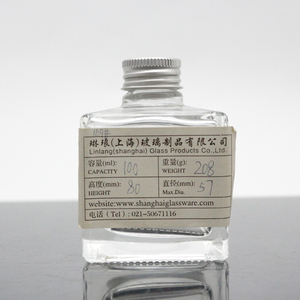 100ml Chai Thủy Tinh Phẳng với vít nắp nhôm hình khối sậy khuếch tán chai - Product Image 5