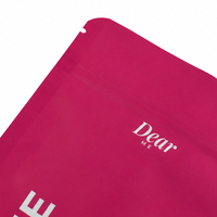 Pochette à fermeture éclair autoportante en aluminium, personnalisée, entièrement imprimée en couleur, finition mate, en matériau sûr, avec encoches de déchirement pour capsules