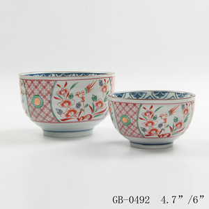 Vajilla de Porcelana Esmaltada Estilo Zen Asiático para Cocina Japonesa y Coreana, Juego de Tazones para Ensalada de 6 Pulgadas para <span class=keywords><strong>Ramen</strong></span>, Fideos y Arroz - Product Image 5