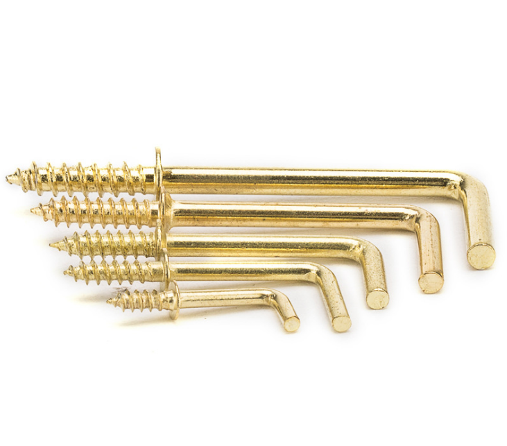 Cheap Copper L Type Self Tapping Screw Hanging Hook Wood Screws