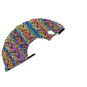 Hot Selling Magic Mushroom Reflective Fan Holster Holographic Iridescence Bag <strong>Flash</strong> Large Hand Fan - Product Image 2