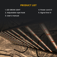 Lámpara de Cultivo LED Tritile Lm301b Lm301h Evo de Espectro Completo IP65, Regulable, 1200W 3480mol/s, para Sistemas de Cultivo Hidropónico