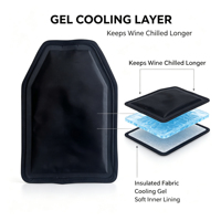 CHANGBEI Manchon réutilisable en gel chaud/froid pour bouteille de vin, enveloppe thermique portable en nylon pour le contrôle de la température des boissons