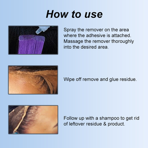 <span class=keywords><strong>Spray</strong></span> Dissolvant Rapide pour <span class=keywords><strong>Colle</strong></span> de Perruques, Dissolvant d'Adhésif Capillaire pour Lace Frontal et Toupet, Marque Privée Professionnelle - Product Image 3