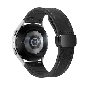 Cinturino per Orologio Win-Win 22mm 20mm in Silicone Magnetico e Pelle con Chiusura Pieghevole per Samsung Huawei GT5 GT4 <span class=keywords><strong>GT3</strong></span> <span class=keywords><strong>Pro</strong></span> - Product Image 2