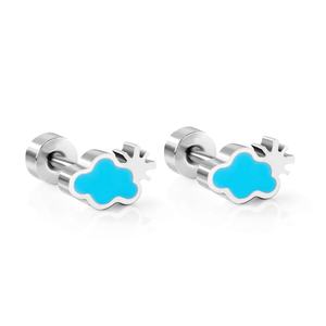 New Arrival Design Wholesale Cloud Shape Gold Plated Stainless Steel <b>Stud</b> <b>Earrings</b> for Girls - Product Image 5