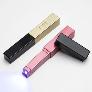 Mini lâmpada de unhas UV LED batom portátil manicure rosa/ouro 2024 máquina de esmalte gel de secagem rápida