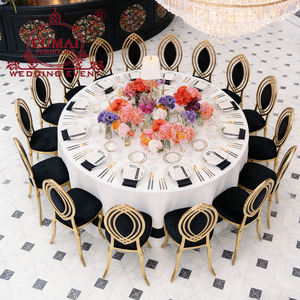 Silla de Acero Inoxidable Dorada para Banquetes de Boda, Diseño Nuevo, para Hotel y Restaurante - Product Image 3