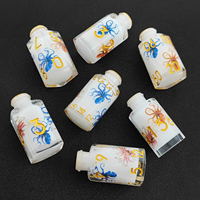 Ensemble de dés polyédriques en résine en forme de bouteille de potion fantaisie, 7 pièces, motif dragon coloré, pour jeu de D&D