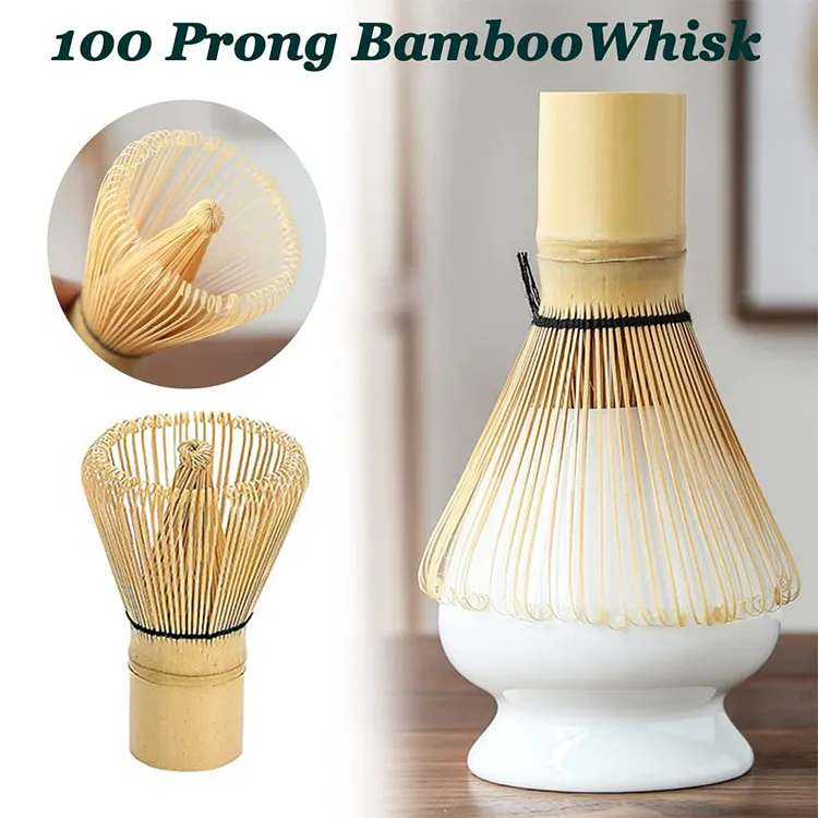 Newell Matcha Whisk 100prongs tre trà muỗng Nhật Bản Chất lượng cao cầm tay Matcha trộn Whisk cho Chasen