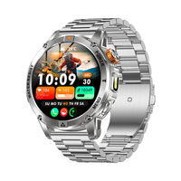 Reloj Inteligente AK93 con Pantalla HD Grande de 1.53'', Linterna LED Roja, Monitor de Ritmo Cardíaco SOS, Reloj Inteligente para Hombre, Novedad 2026