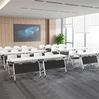 Table de réunion pliante de bureau, mobilier de bureau universitaire, design simple, vente chaude, luxe, modulaire, commercial, hôtel, formation