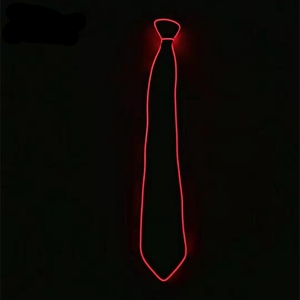 Hstyle Leuchtende Krawatte für Herren Neuartige Leuchtkrawatte Kostüm-Accessoires Lustiges Neon-<span class=keywords><strong>Rave</strong></span>-Outfit Partykleidung Im Dunkeln Leuchtende Partykleidung - Product Image 5