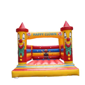 Phim hoạt hình chủ đề Inflatable nhảy lâu đài đầy màu sắc chú hề PVC bouncy nhà Inflatable trẻ em Bouncer với Blower