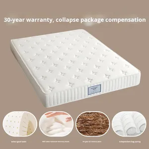 Matelas de refroidissement en mousse à mémoire de forme hybride OEM ODM 22cm d'épaisseur 100% coton <span class=keywords><strong>coussin</strong></span> doux et <span class=keywords><strong>dur</strong></span> pour usage domestique - Product Image 2
