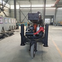 Foreuse rotative diesel mobile pour puits d'eau, économique en carburant, pour la construction rurale