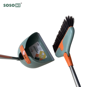 Nuovo Design Set Scopa e Paletta in Plastica per Pulizia Pavimenti, Spazzola e Paletta Staccabili Verticali - Product Image 2