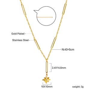 Colgante Impermeable con Baño de Oro PVD de 18k, Joyería Personalizada de Acero Inoxidable, Collar con Estrella del Norte, Regalo de Graduación - Product Image 2