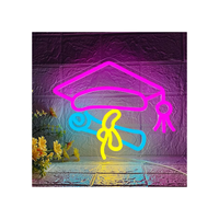 Enseigne LED Dimmable « Félicitations, diplômé ! », enseigne néon pour chambre à coucher, fête d'anniversaire, décoration murale, enseigne lumineuse LED personnalisée