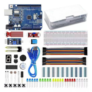 Kit de Inicio Uno R3, Placa de Pruebas de 830 Orificios, Kit Educativo de Electrónica para Proyectos Arduino, Prototipos DIY - Product Image 1