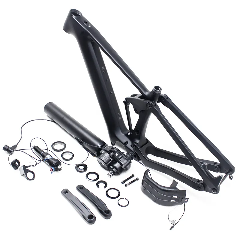 Hot Selling Products 2023 Customization Mtb Full Suspension Frame 29 Carbon Frame High Quality 29er/2.6" Black Bafang M820