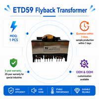 ETD59 Yüksek Frekanslı Transformatör 25A Ferrit Çekirdekli 220V 12V SMPS Anahtarlamalı Güç Kaynağı Özel İzolasyonlu 20kHz-500kHz