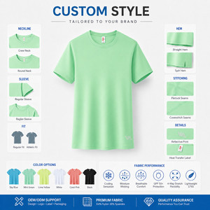 Camiseta Deportiva de Seda Helada de Secado Rápido de Alta Calidad al por Mayor, con Absorción de Humedad y Elasticidad en 4 Direcciones, Ropa Deportiva con Logotipo Personalizado - Product Image 1