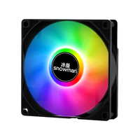 Ventilateur de refroidissement LED RGB 120 mm SNOWMAN 12V DC 3 broches 4 broches Refroidisseur de boîtier silencieux Radiateur Refroidisseur de châssis d'ordinateur Dissipateur thermique en plastique