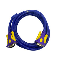 Cable de Monitor de Computadora VGA Personalizado 3+2 3+4 3+6 3+7 3+9, Revestimiento de PVC, Blindado con Lámina, Cobre Libre de Oxígeno, Doble Anillo Magnético, HD