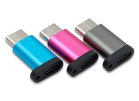 Llavero Logo personalizado OEM Micro USB V8 a USB 3,1 tipo C Adaptador convertidor