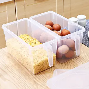 Пищевой полипропиленовый пластиковый домашний кухонный холодильник, контейнер для пищевых продуктов с ручкой