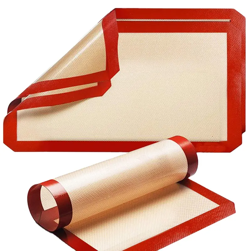 Многоразовый силиконовый коврик для выпечки из стекловолокна, коврик для выпечки и замешивания, инструменты для выпечки
