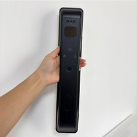 Serrure de porte intelligente A60 avec finition noire mate, stockage sur cloud et carte mémoire, contrôle WiFi et via application pour portes en bois/acier/aluminium