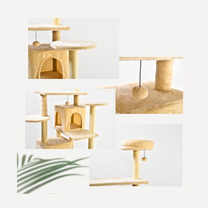 Nuova casa per gatti alta modulare multifunzionale assemblare artigianato fai da te grande torre per gatti condominio - Product Image 6