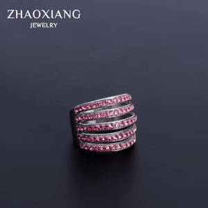 Hollowed Out <b>Rings</b> Red Orange Black White Crystal Multi-Layer <b>Finger</b> <b>Ring</b> for Women Gifts Fashion Jewelry Iced Out <b>Rings</b> - Product Image 6