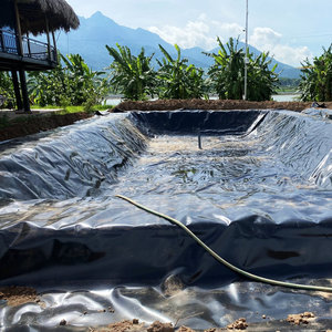 بطانة جيوممبرين من البولي إيثيلين عالي الكثافة ASTM GM13 ذات سطح أملس باللون الأسود - Product Image 1