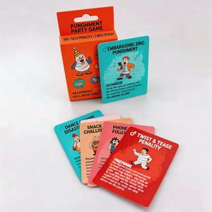 En gros, Jeu de cartes de défis et de punitions amusants et colorés pour soirées de célibataires, rassemblements d'équipe en intérieur et jeux de fête - Product Image 1