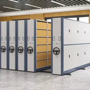 Scaffalature Mobili ad Alta Densità per Uffici Governativi, Armadi Compattabili in Metallo per Archivio, Scaffali Mobili in Acciaio per Sale Registrazione - Product Image 2